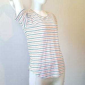 2 For $24 MADEWELL Striped Cotton Tee Shirt Sz XS